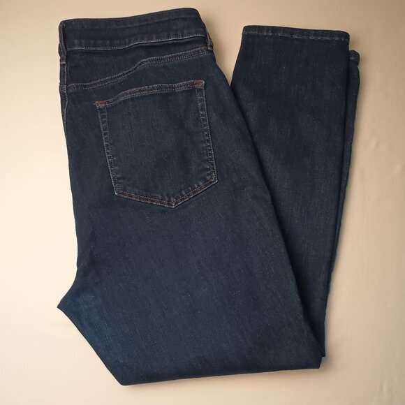 Loft Outlet Jeans Size 16 Curvy Skinny High Rise Dark Wash - Picture 1 of 9